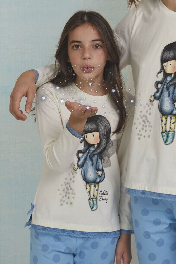 PIGIAMA BAMBINA AZZURRO 55590 AZZURRO SANTORO